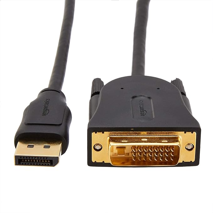 Amazon Basics DisplayPort to DVI Cable Personal Computer - 3 Feet (Black) Amazon Basics DisplayPort to DVI Cable Personal Computer - 3 Feet (Black)